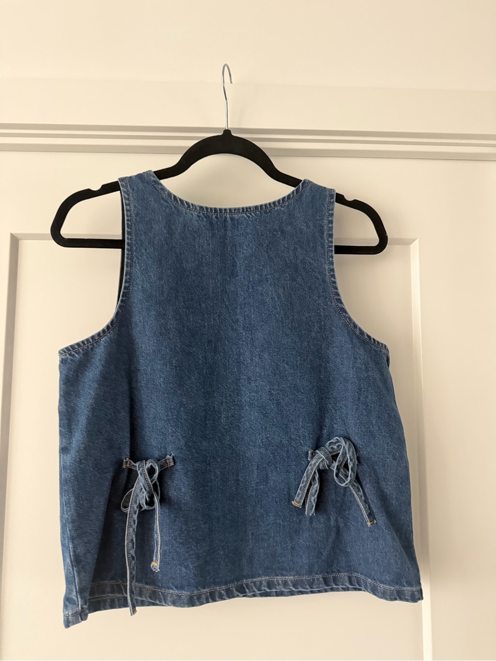 Blue Denim Sleeveless Top